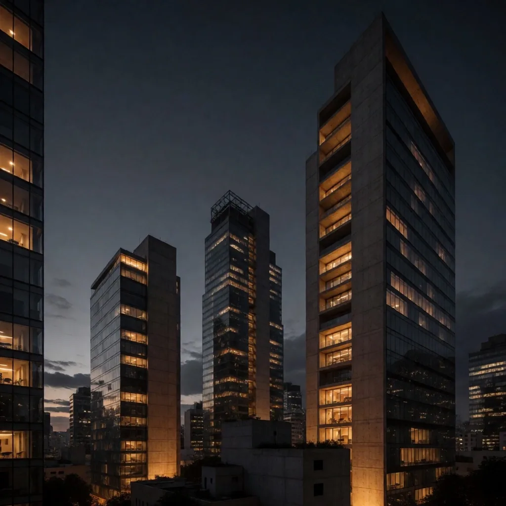 Skyline de Polanco al anochecer